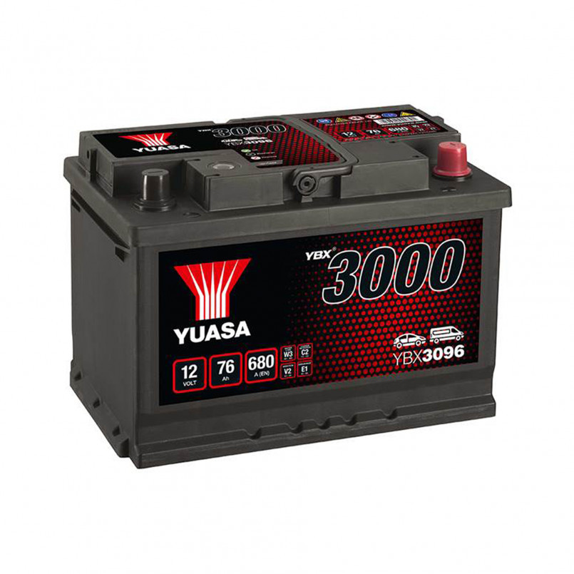 Yuasa 12V 76Ah SMF Battery YBX3096 (0), фото 1