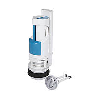 Зливний механізм для унітаза LT02 без клапана, 3/6 л, хром кнопка Lidz