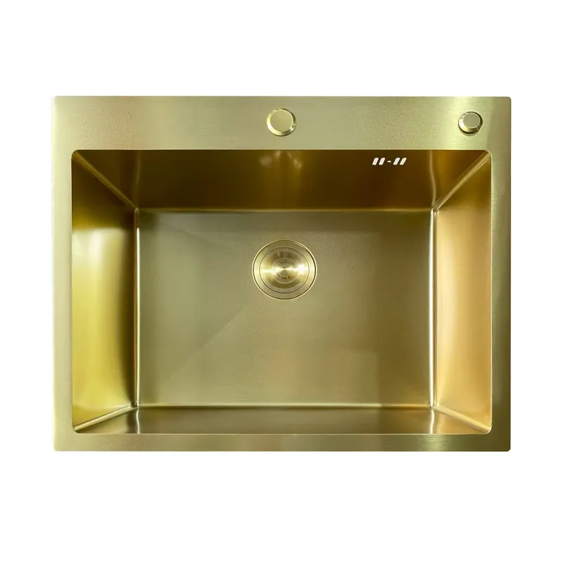 Мийка Mixxus MH6050 Micro Decor Brushed Gold (3.0/0.8) з неірж. сталі (колір матове золото) (MI8222, фото 1