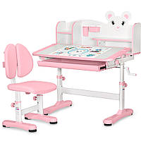 Комплект меблів (стіл + стілець + полиця) Mealux BD-29 Panda XL Pink (арт. BD-29 PN)