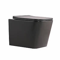 Унітаз підвісний Tern Ultra Quiet 490×365×325 мм, Anthracite, з сидінням Slim Duroplast / Soft-close / Quick Release