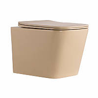 Унітаз підвісний Tern Ultra Quiet 490×365×325 мм, Beige, з сидінням Slim Duroplast / Soft-close / Quick Release QT17332303ASSB