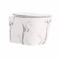 Унітаз підвісний Tern Ultra Quiet 490×365×325 мм, Marble, з сидінням Slim Duroplast / Soft-close / Quick Release QT17332303ASMR