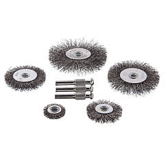 Набір щіток дротяних для дриля, 5 од. (25, 40, 50, 60, 75 мм) INTERTOOL BT-0500