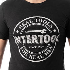 Футболка INTERTOOL чорна, M, 100% бавовна INTERTOOL SP-2202