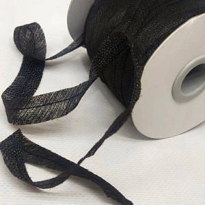 Долевик клейовий по косій чорний, 1,5 см 96 метрів