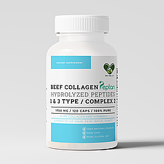 Колаген добавка з акцентом на суглоби з вітаміном С пептидний гідролізований Франція 120 капсул