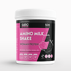 Білковий коктейль протеїн для зниження ваги для жінок Amino Milk Shake 500 гр полуниця