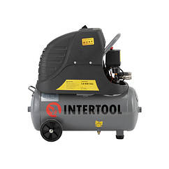 Компресор, 24 л, 1,5 кВт, 220 В, 8 атм, 206 л/хв INTERTOOL PT-0009