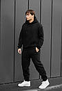 Теплий оверсайз костюм Staff cr black oversize fleece, фото 4