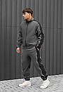 Теплий спортивний костюм Staff eli gray & black reflective fleece, фото 3