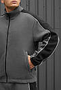 Теплий спортивний костюм Staff eli gray & black reflective fleece, фото 4