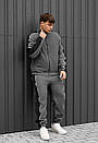 Теплий спортивний костюм Staff eli gray & black reflective fleece, фото 5