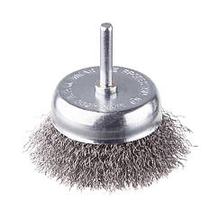 Щітка чашкова, 75 мм, 1/4", кручений дріт, для дриля, 4500 об/хв INTERTOOL BT-9075