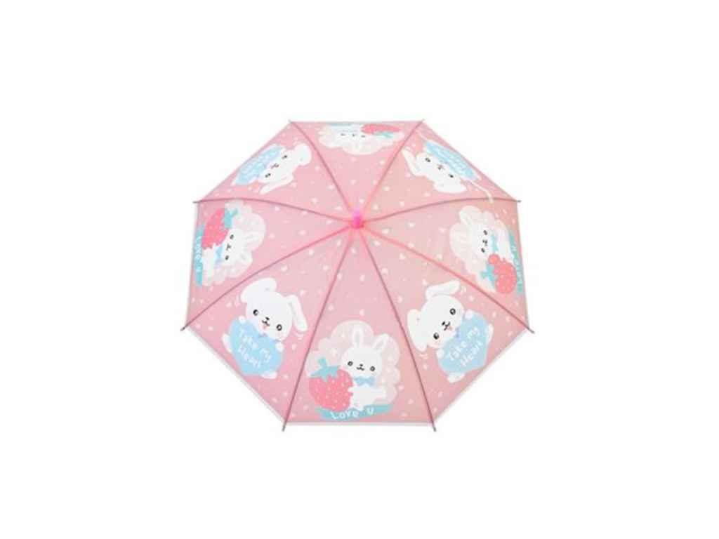 Парасоля тростина дитяча MK 4783 світло-рожевий ТМ METR, фото 1