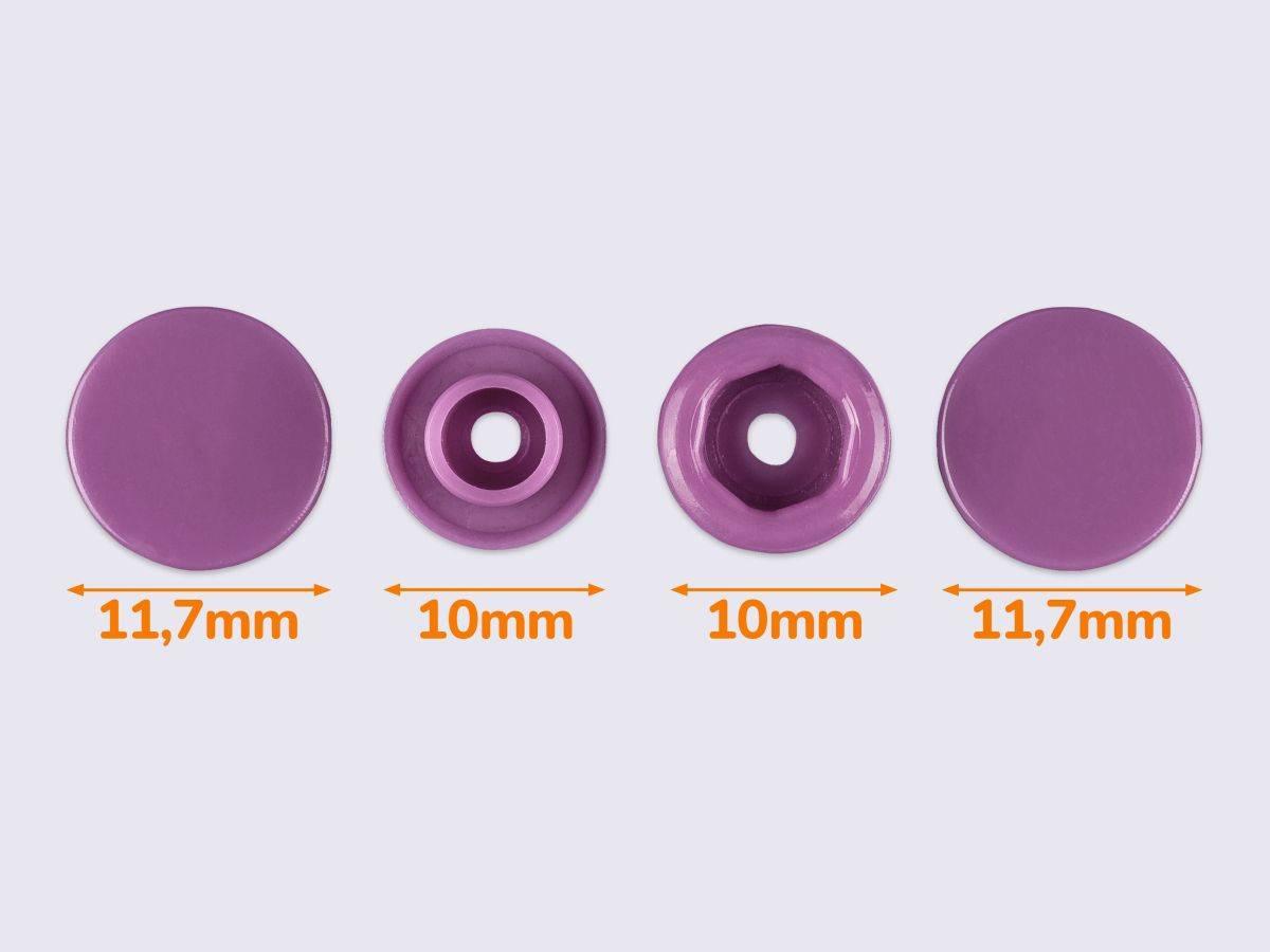 Кнопки пластикові 11.7 мм Т-5 темно-бузкові D31 (1000 шт), фото 1