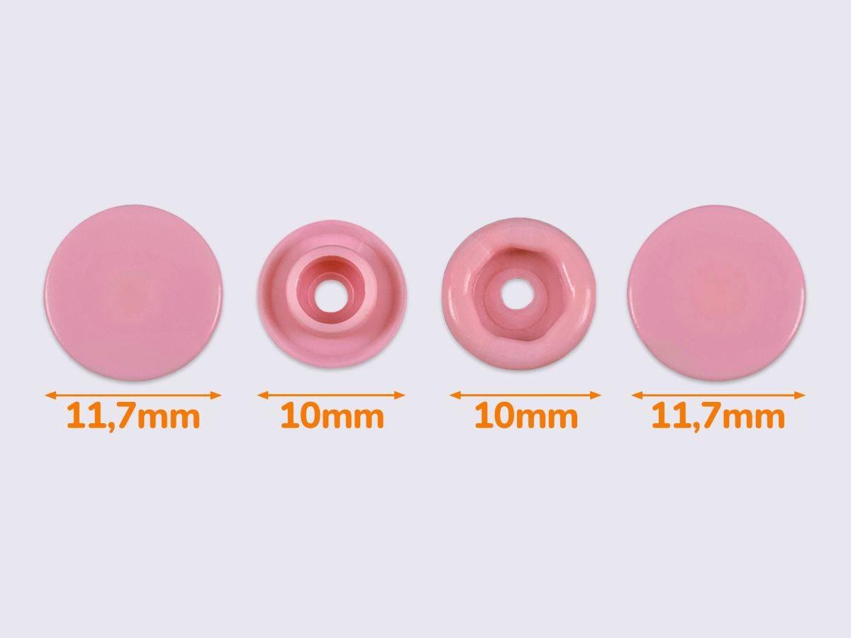 Кнопки пластикові 11.7 мм Т-5 рожеві D14 (1000 шт), фото 1