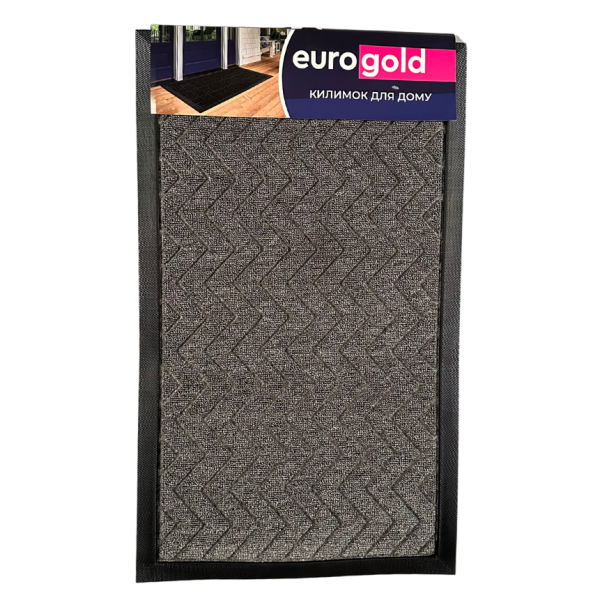 Килимок придверний Eurogold (45х75 см, сірий) (S-6111-LGR), фото 1