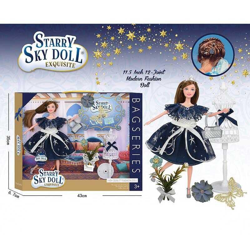 Лялька SK 032 C (24/2) висота 30 см, шарнірні суглоби, аксесуари, знімне взуття, манекен, штучні квіти, украшения для волосся, в