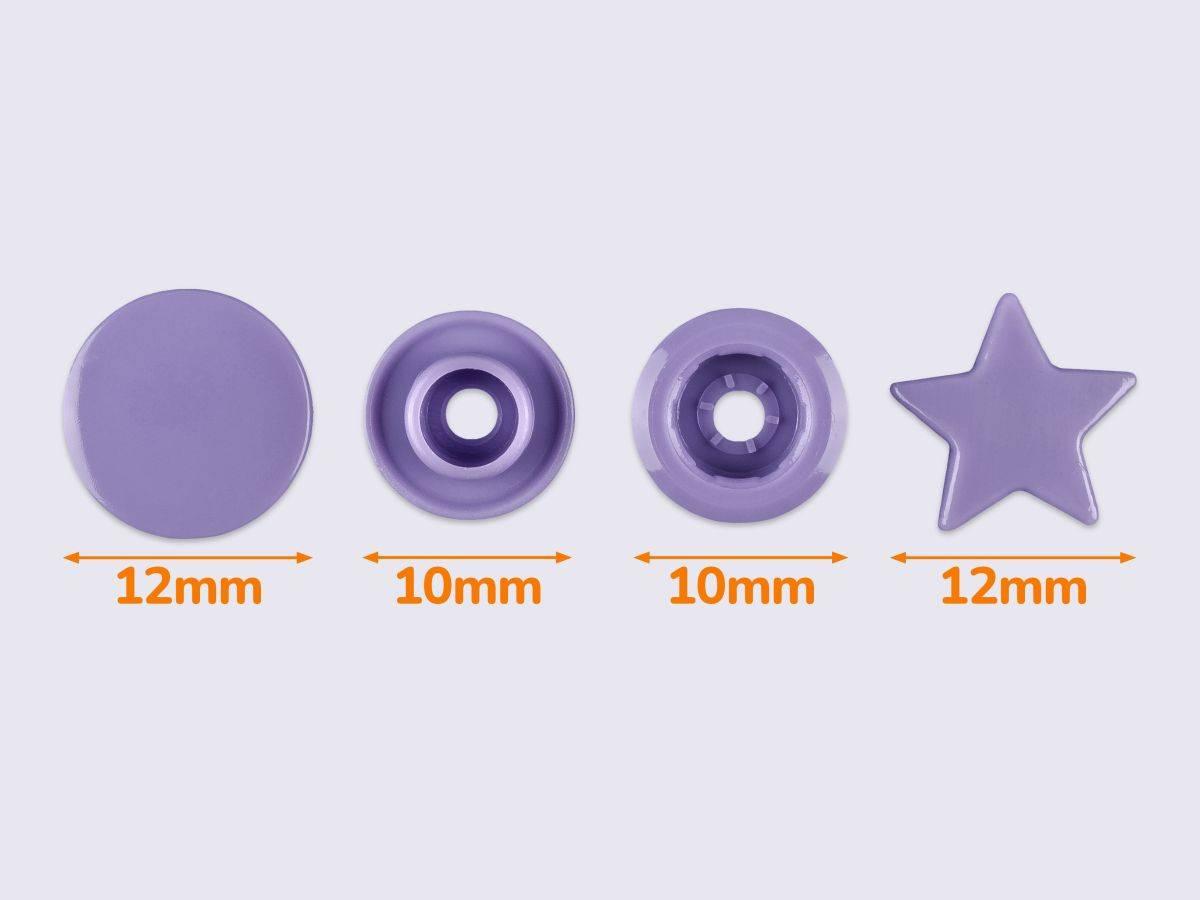 Кнопки пластикові KAM - ЗІРКА бузкові B28 (1000 шт), фото 1