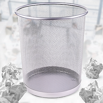 Металевий сітчастий кошик для паперів 23.5х26х19см