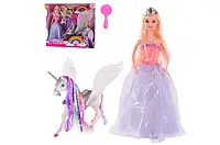 Лялька з єдинорогом, єдинорог змінює колір, з аксесуарами, в асортименті 68281