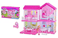 Ляльковий будинок двоповерховий з меблями пластиковий в асортименті 668-5A