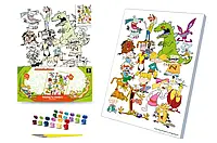 Набір для малювання за номерами QB914-008 "Мультяшний хаос" на полотні акрил qbee в асортименті