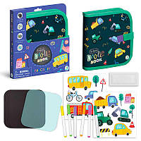 Гр Дорожній набір для малювання "Транспорт" 301046 (30) "DoDo", 6 маркерів "пиши-витирай"