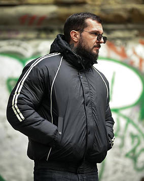 Чоловіча зимова куртка Line black ПП8095