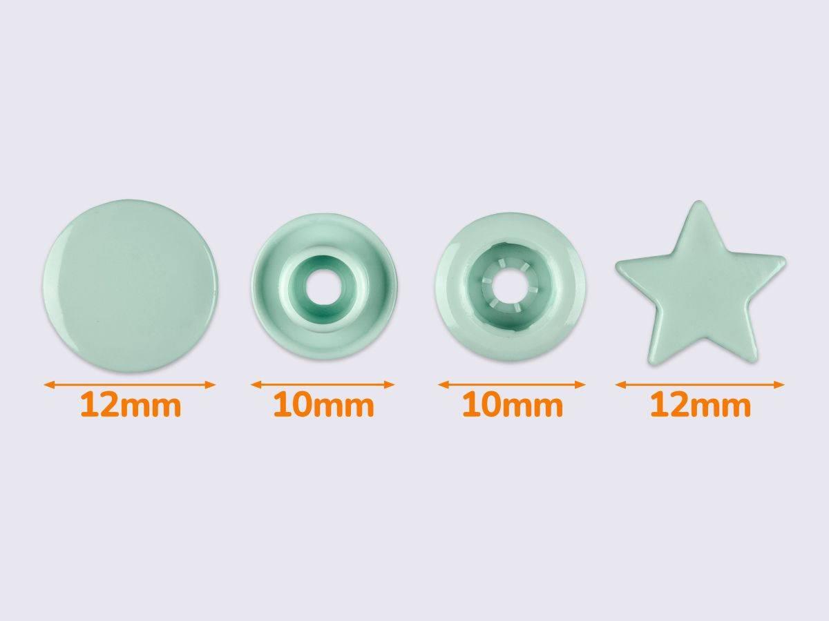 Кнопки пластикові KAM - ЗІРКА блакитні D59 (1000 шт), фото 1