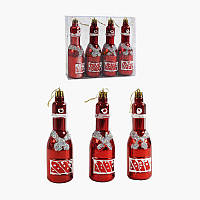 Новорічні прикраси C 67202 (120) 4 штуки, у слюді