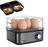 Нова якісна яйцеварка, 8 яєць Adler AD4486 Gun Metal з Європи з гарантією, фото 5