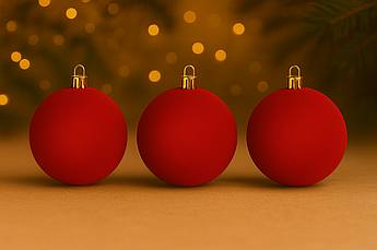 Ялинкові кульки оксамитові гладкі | набір 6 шт | діаметр 8 см | круглі новорічні іграшки | 8 різновидів кольору Світло-червоний