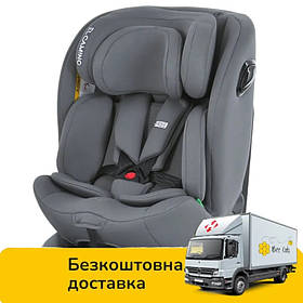 Автокрісло дитяче El Camino i-FREE (фаза 1,2, зріст 40-150см, isofix, поворот 360) ME 1187 Shadow Gray Сіре