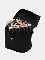 Набір двосторонніх маркерів 48 кольорів фломастерів для скетчингу та малювання Touch в сумочці