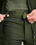 Польовий костюм Softshell DEMENTIOZ олива з водо- та вітрозахисними властивостями ВТ6843 ТМ, фото 10
