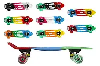 Скейтборд GSK-0014 пластикова дека, PU колеса в асортименті 68x19 см