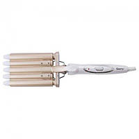 Плойка для завивки волосся Geemy GM-2932 на п'ять хвиль 17мм 45W White-Gold (3_02993)