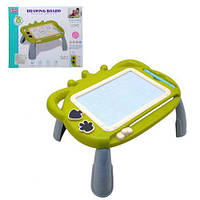 Стол-доска для рисования, магнитная, с печатями (зеленый) D8