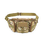 Тактична поясна сумка-бананка МС22 Multicam. Сумка-бананка на поясі, плечі, груди, фото 4