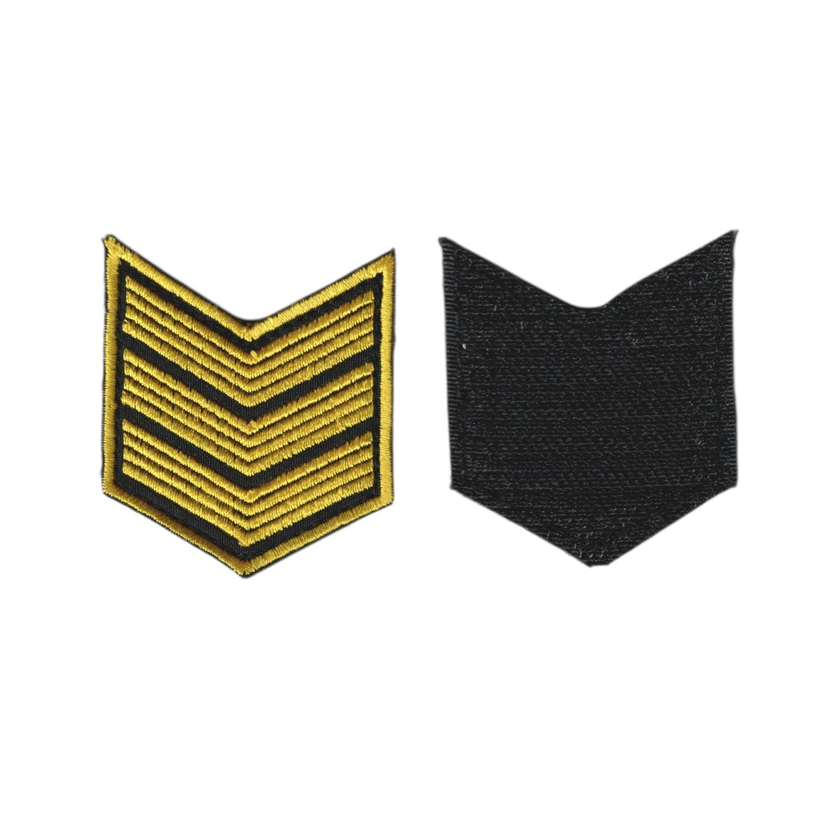 Шеврон учбовий курсовка  3 курс на липучці,  золотий колір на чорному, ЗСУ. 5 см * 5,5 см, фото 1