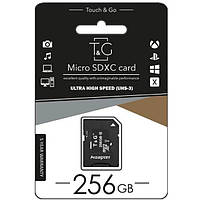 Карта пам'яті microSDXC (UHS-3) 256GB class 10 T&G (з адаптером)