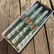 Свічки декоративні новорічні зелена 30 см, фото 2