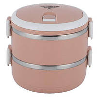 Ланчбокс двосекційний Empire 3515 Граф, 2 x 0.7 л, рожевий
