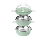 Ланчбокс двосекційний Empire 3515 Граф, 2 x 0.7 л, рожевий, фото 3