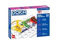 Конструктор электронный Первые шаги в электронике, 15 схем, набор А, DOKA, от 11 лет, в ассортименте D70709