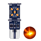 T10 W5W LED лампа 12v 2w CANBUS (обманка) жовта в передні габарити