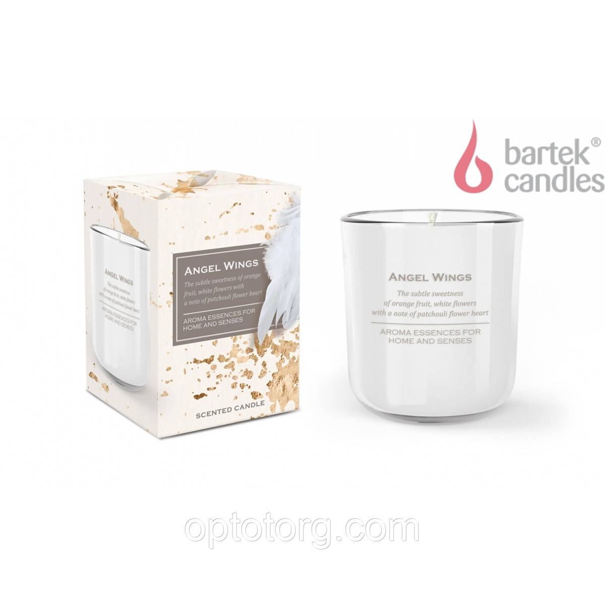 Свічки ароматизовані в склянці BARTEK Angel Wings 150г, фото 1
