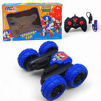 Машинки ру Машинка-перевертыш на радиоуправлении`Соник`(синий) іграшка D8